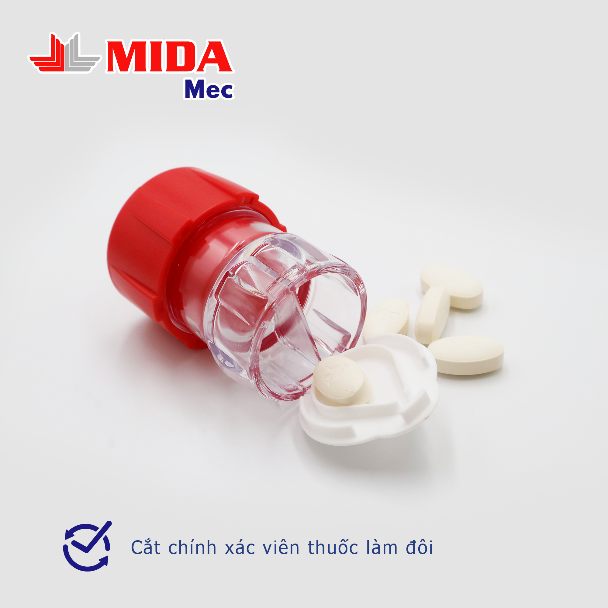 Dụng cụ nghiền thuốc MidaMec - Màu Đỏ
