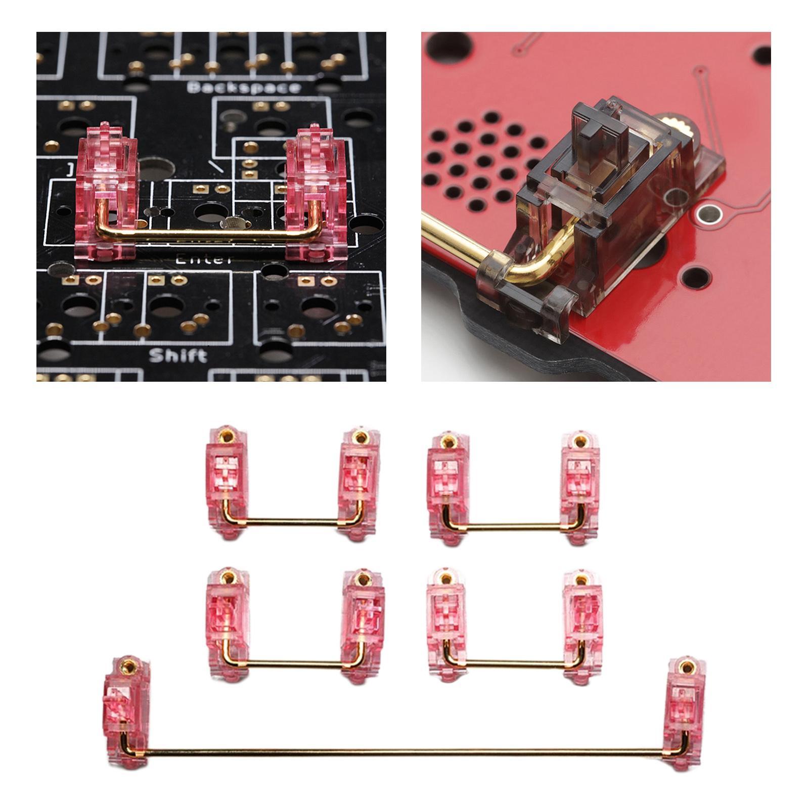 PCB Screw-in Stabilizers for Mechanical Keyboard pink 1 6.25u 4 2U