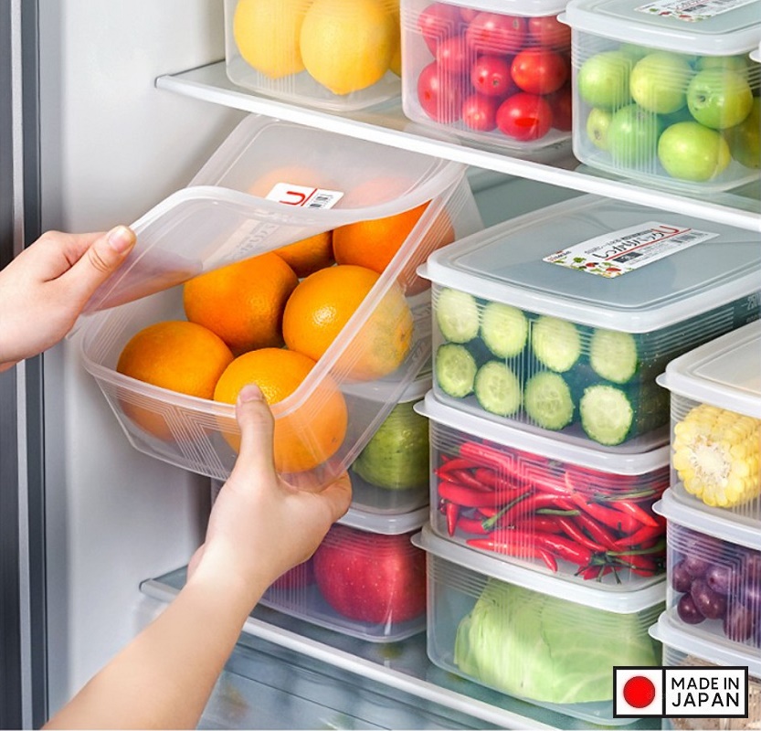 Bộ 03 chiếc hộp thực phẩm chữ nhật Nakaya 3000ml hàng nội địa Nhật Bản