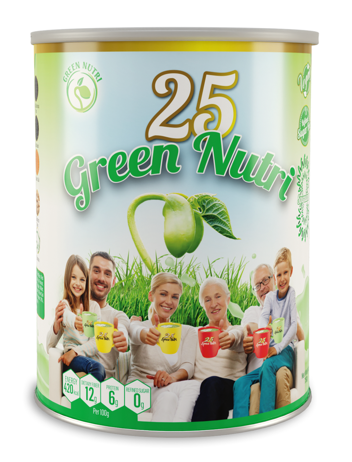 Combo 1 Thùng (6 lon) Sữa Hạt Ngũ Cốc 25 Green Nutri