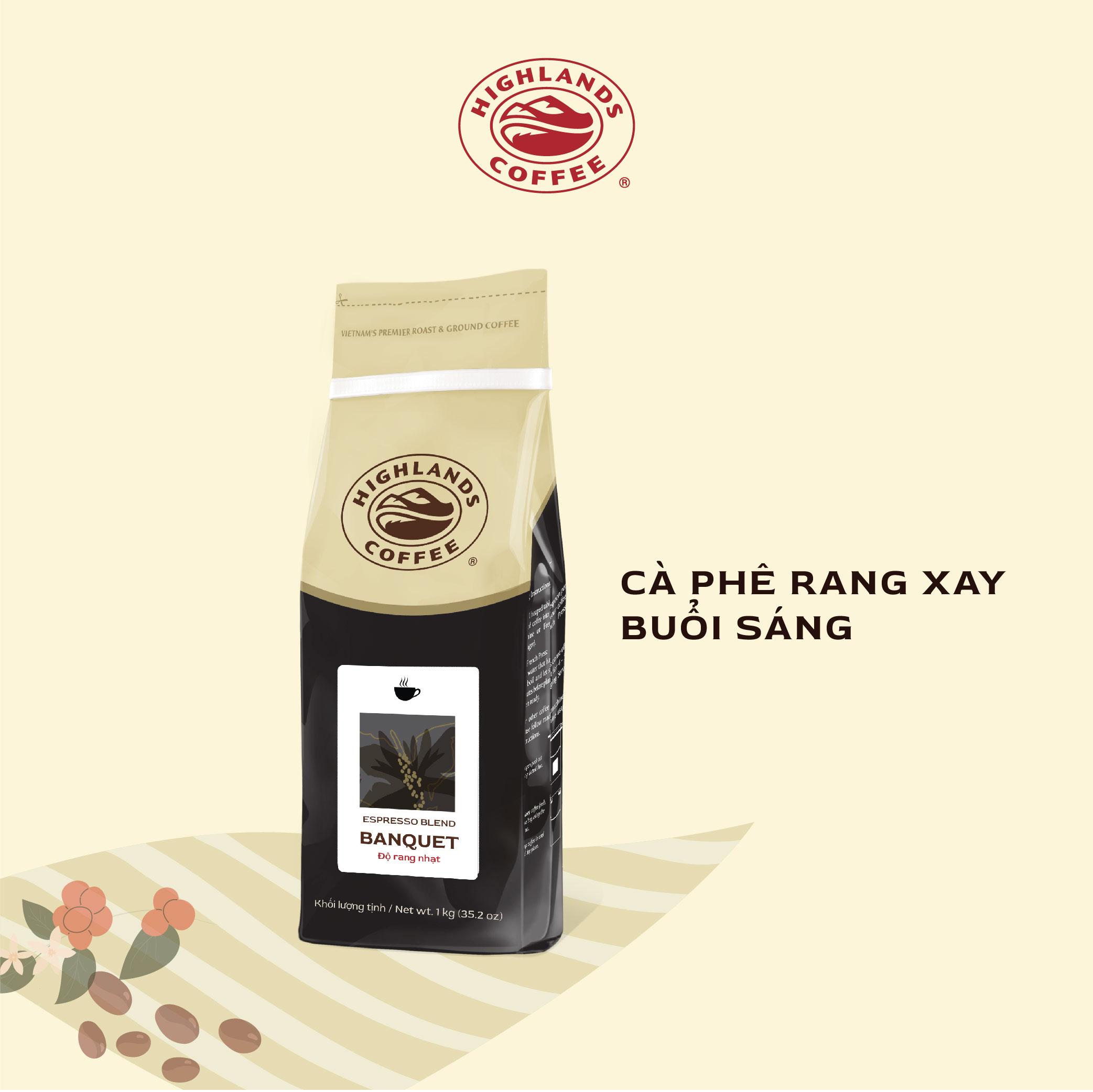 Cà Phê Bột Buổi Sáng Highlands Coffee (1kg)