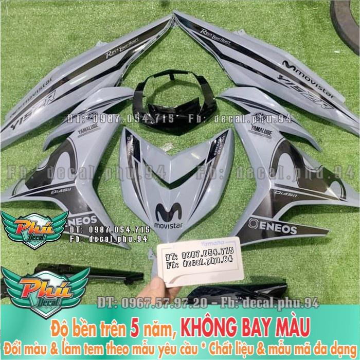 Tem rời EX 150 Movistar trong dán xe xi măng, trắng, bạc 2 -1