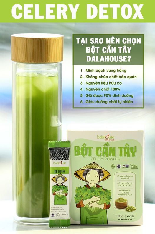 Combo Mẹ &amp; Bé - Bột rau củ dinh dưỡng cho bé Và Bột cần tây cho mẹ Dalahouse - Cung cấp dinh dưỡng xanh cho bé từ rau củ, bột cần tây giúp mẹ dáng thon, khỏe đẹp