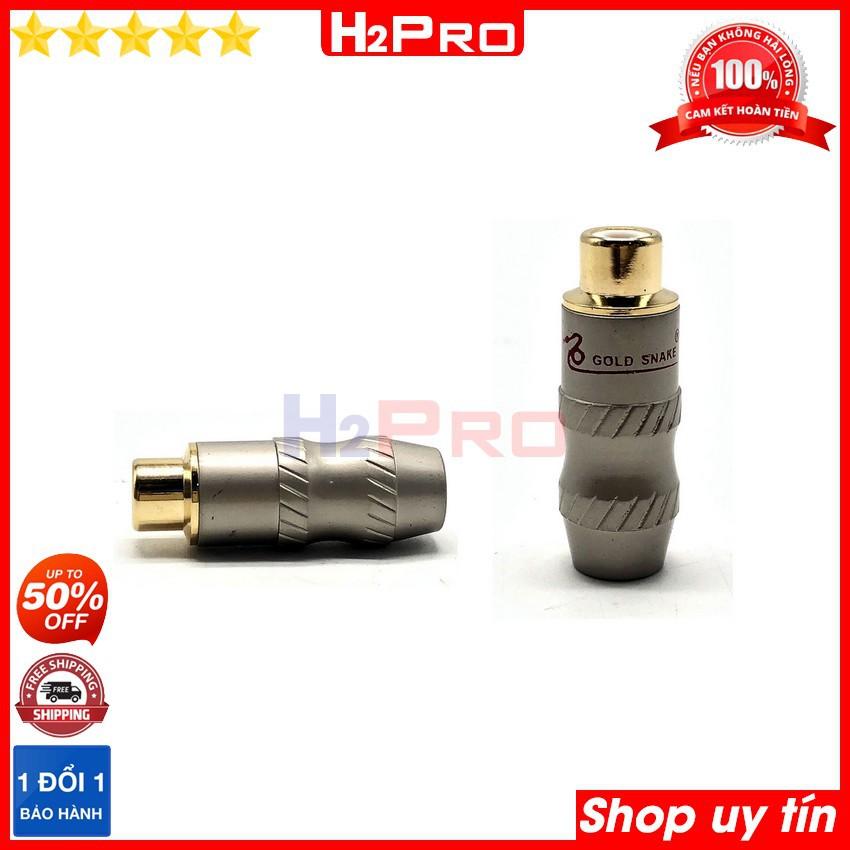 Đầu jack AV cái GOLD SNAKE H2Pro cao cấp đồng pha (1 chiếc), Jack RCA-AV cái hàn dây chuyên dụng (Chiếc)