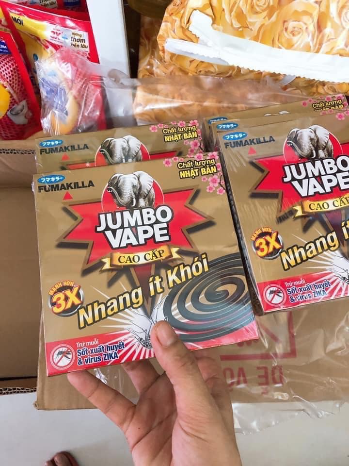 10 Hộp nhang đuổi muỗi ít khói Jumbo mỗi hộp có 10 khoanh tặng thêm 2 khoanh