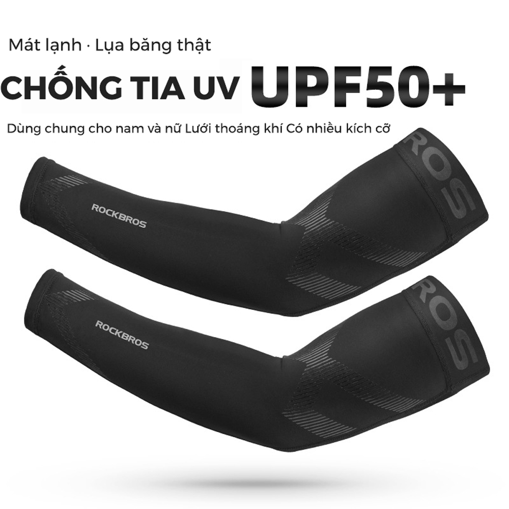 Ống Tay Chống Nắng UV UPF-50 Thoáng Khí Chống Trượt, Nam Nữ Đạp Xe Chạy Bộ Làm Mát Phù hợp nam nữ - Mai Lee