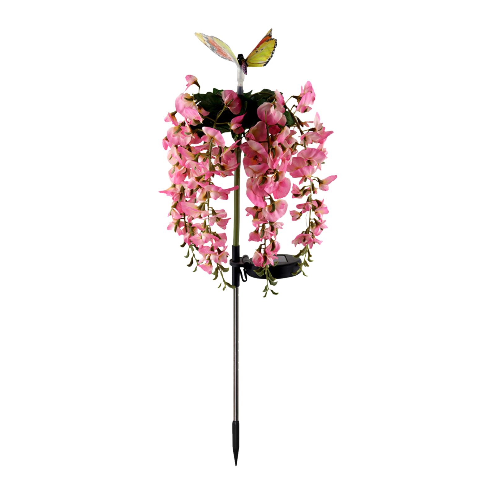 Solar Flowers Light Outdoor Decorative Stakes Lights 7 Color Changing LED Landscape Lights Waterproof Garden Stake Light