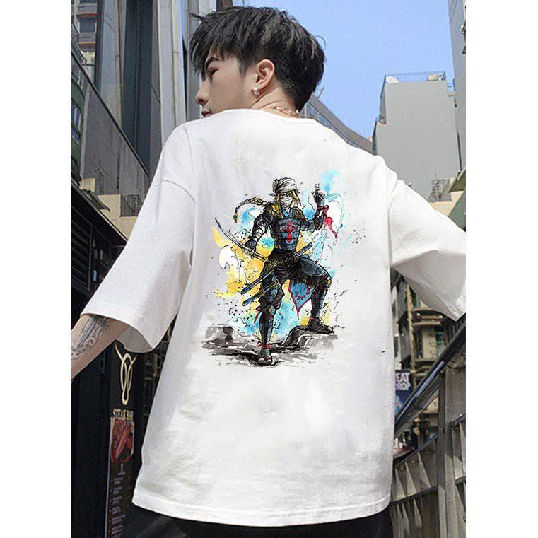 Áo thun unisex độc lạ Samurai form rộng vải dày mịn 2019T1871