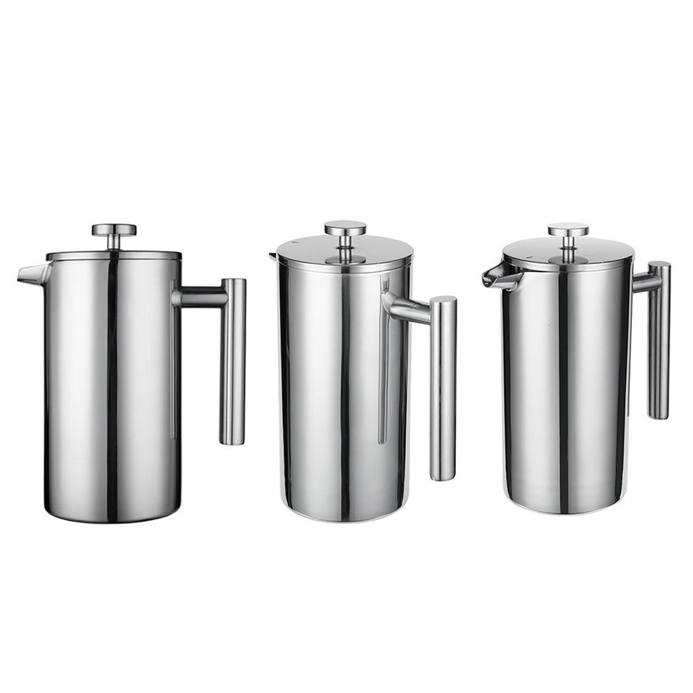 Máy Ép Cà Phê Bằng Thép Không Gỉ 800Ml 3 Bộ Lọc Chống Bỏng Chống Gỉ