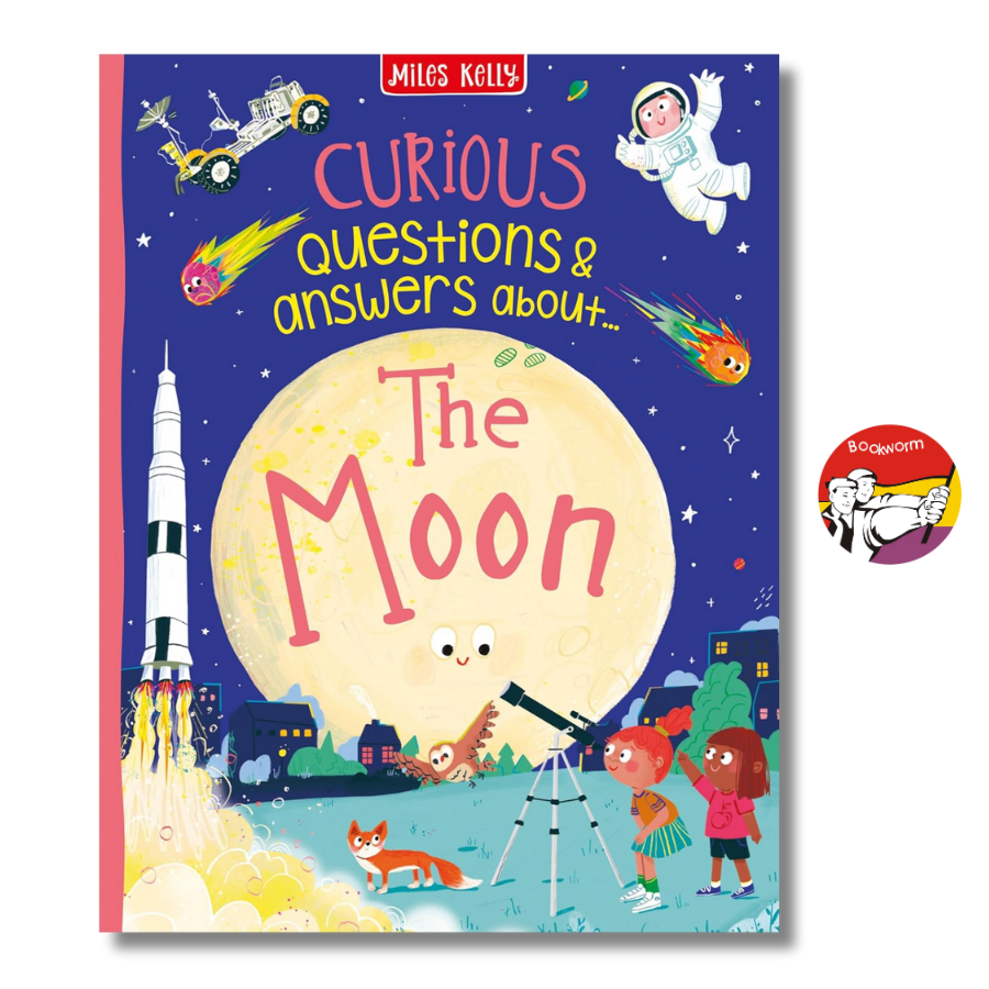 Sách - Curious Questions & Answers about The Moon by Anne Rooney | Children's Book | Bìa cứng