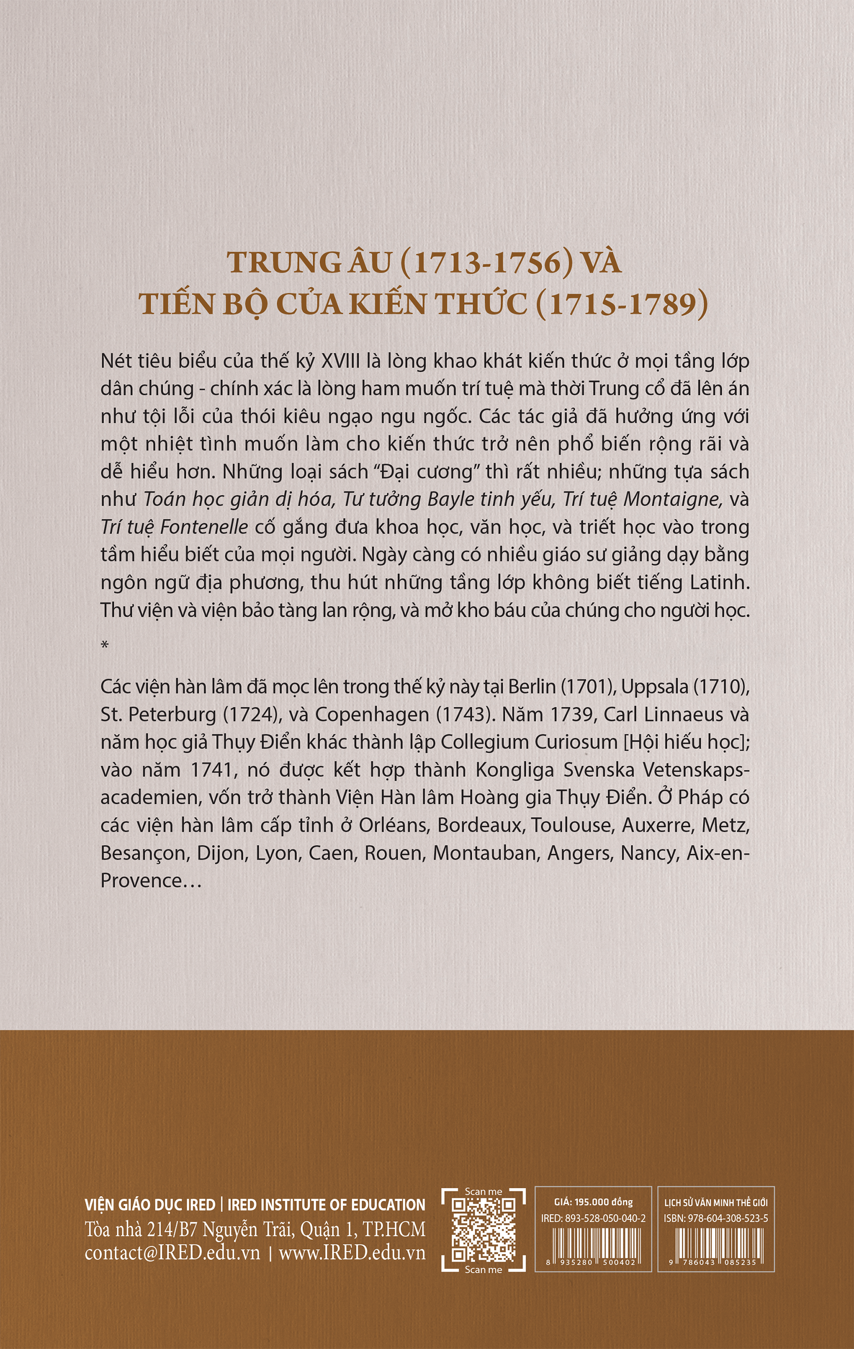 Sách IRED Books - Lịch sử văn minh thế giới phần 9 : Thời đại Voltaire, tập 3: Trung Âu và tiến bộ của kiến thức - Will Durant