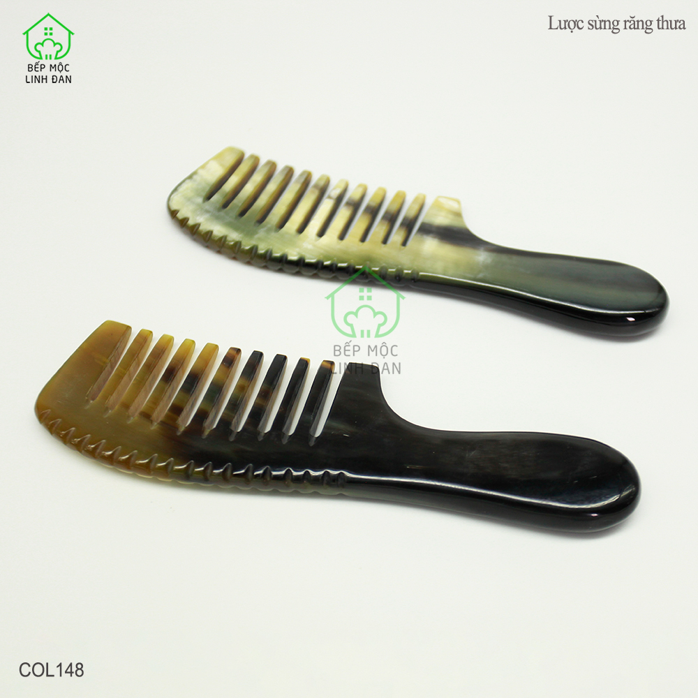 Lược Sừng Răng Thưa Massage Đầu/ Chải Tóc Xoăn Xù Rối