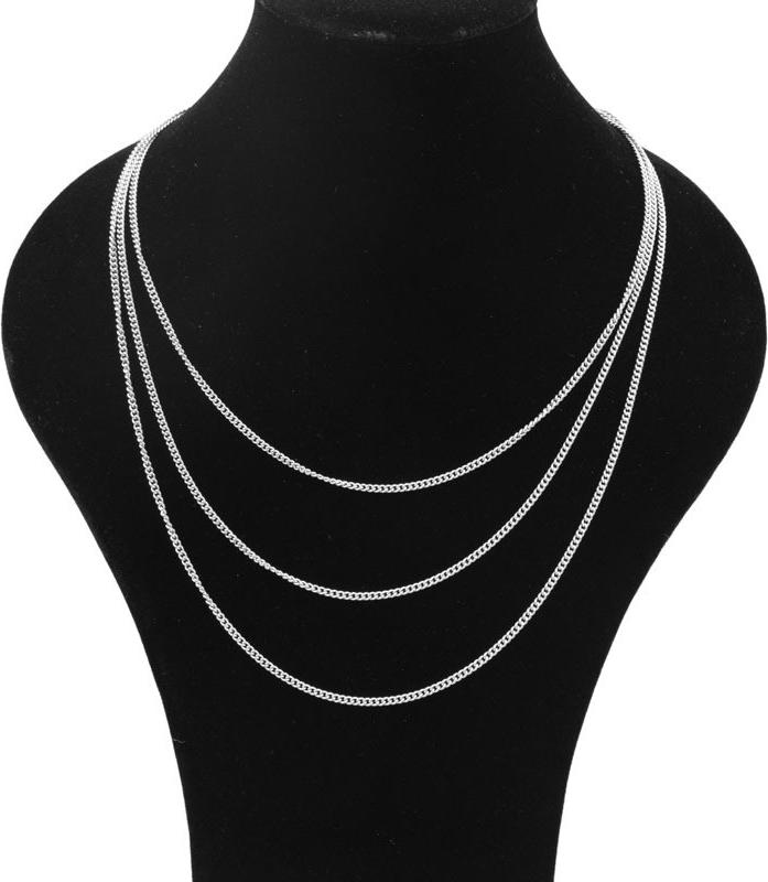 Vòng cổ dây chuyền titan 3 lớp unisex