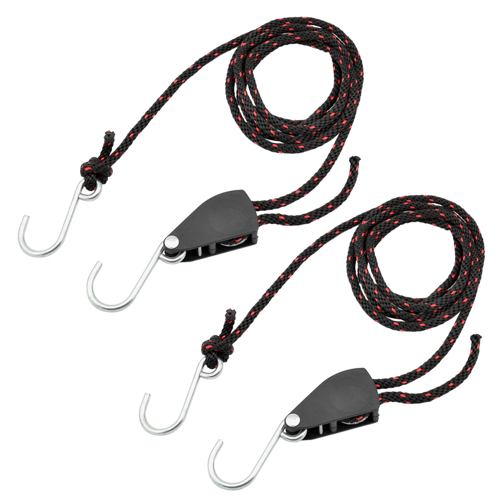 2 cái Kayak Buộc Dây Xuống Dây Ratchet Ròng Rọc Dây Ròng Có Thể Điều Chỉnh Dây Treo Làm Việc Tải trọng lên đến 299.8lbs cho Thuyền Kayak Ca nô