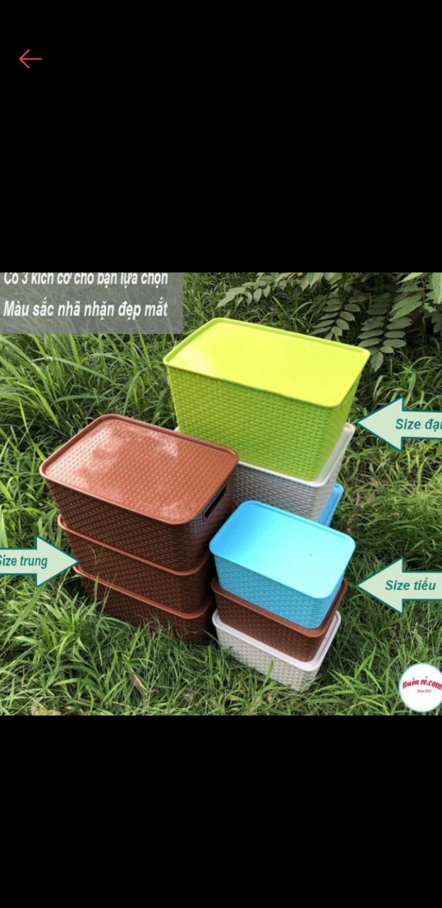 Giỏ Hàn Quốc giả mây có nắp