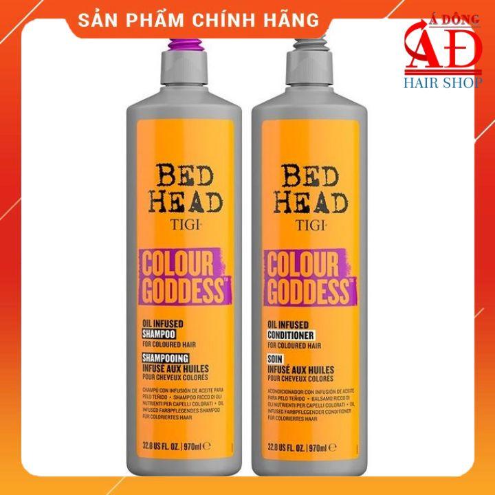 DẦU GỘI XẢ TIGI BEDHEAD VÀNG COLOUR GODDESS OIL INFUSED GIỮ MÀU TÓC NHUỘM NEW