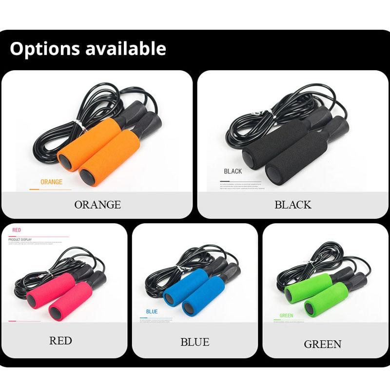 Tốc độ bỏ qua dây thừng thể thao unisex sinh viên tập thể dục nhảy dây nhựa nhảy bằng dây thừng cầm dây mang tay cầm nhảy dây PVC Màu sắc: màu đen