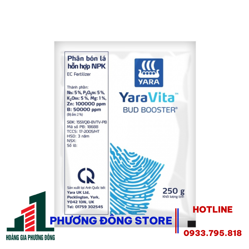 Phân bón lá hỗn hợp NPK Bud Booster - gói 20g, gói 250g