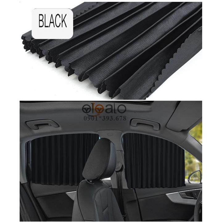 Rèm vải che nắng cửa kính xe Kia Carens vải lụa gắn nam châm keo 3M RVCK