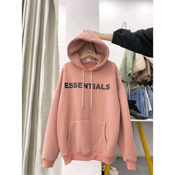 Áo Hoodies Nỉ Essentials chất nỉ cotton dày đẹp unisex dành cho nữ