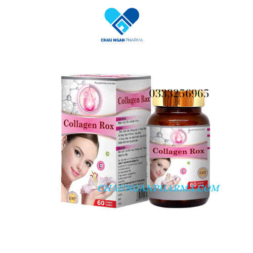 Viên uống đẹp da Collagen Rox HDPHARMA Vitamin E C giảm nám sạm da - Collagen Rox hạn chế lão hóa, cân bằng nội tiết tố Hộp 60 viên