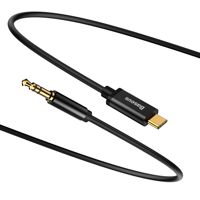 Cáp chuyển đổi Baseus Yiven Type-C male To 3.5 male Audio Cable M01 Black (Hàng chính hãng)