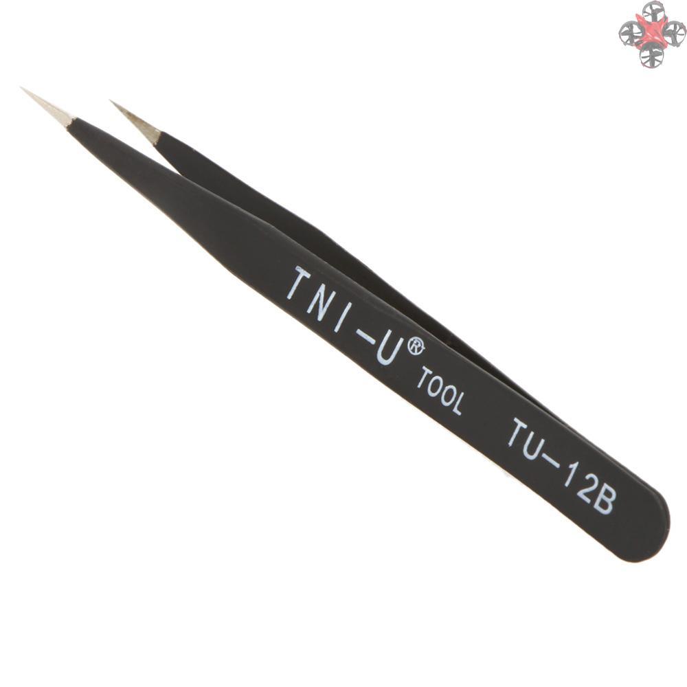 Nhíp Inox Màu Đen Tu-12B 5 '' Chống Tĩnh Điện