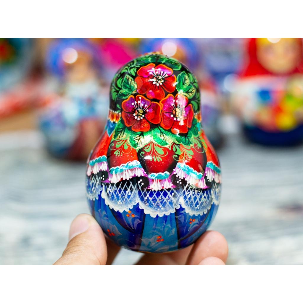 BÚP BÊ LẬT ĐẬT NGA CAO CẤP SIZE 10CM VẼ HOA VĂN "CỔ TÍCH CÔNG CHÚA NGA" CỰC ĐẸP VÀ SANG TRỌNG