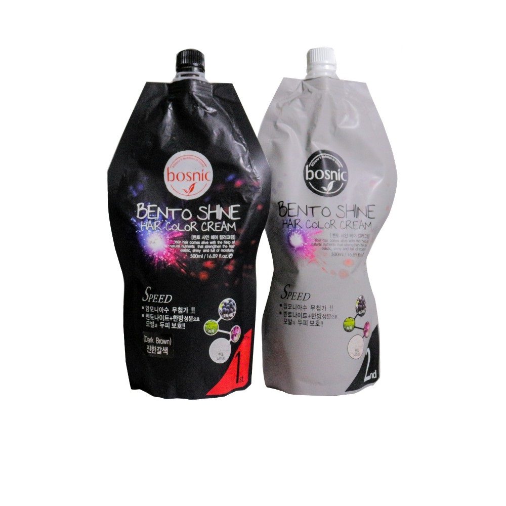 Kem Nhuộm Phủ Bạc Bento Shine BOSNIC 500ML