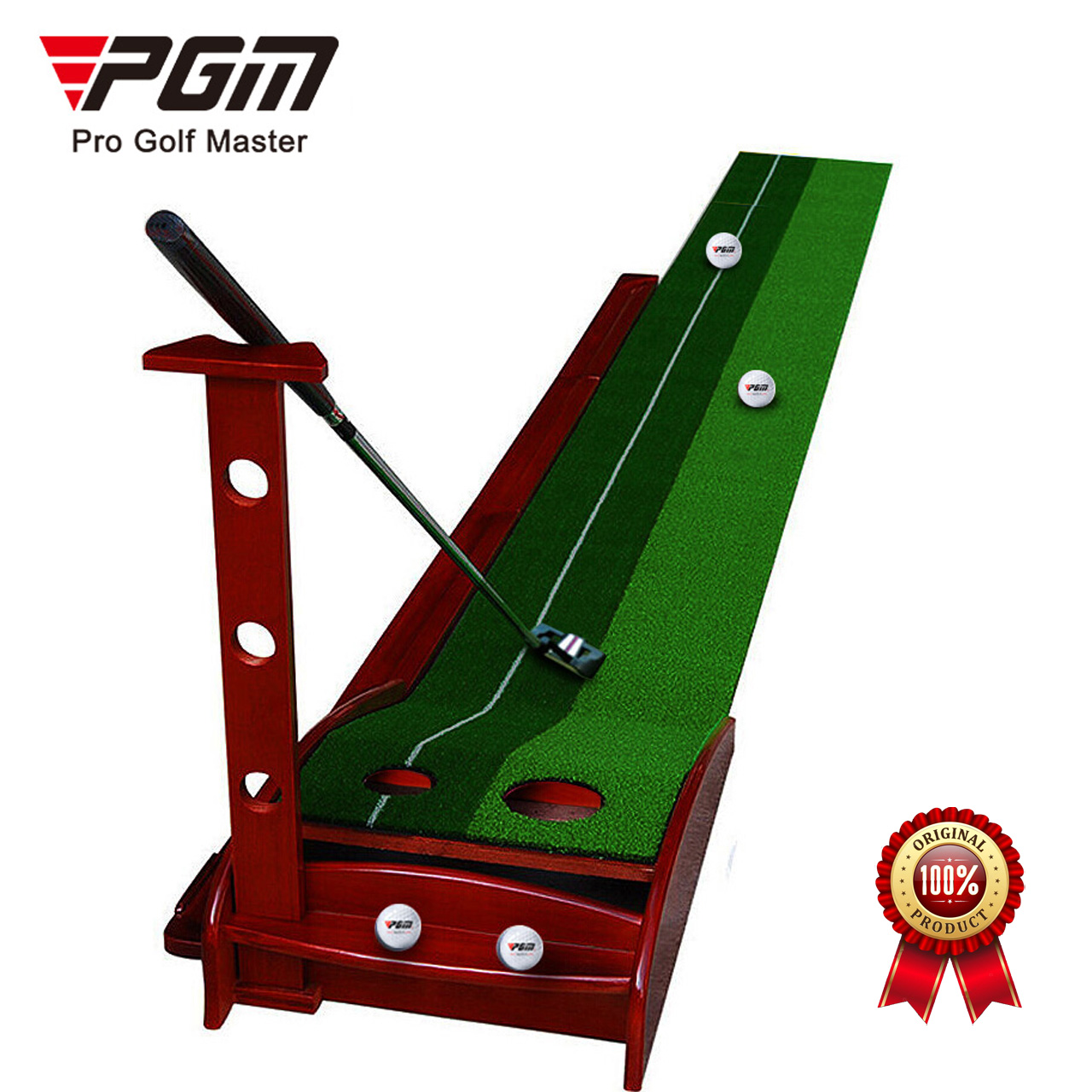 Thảm Tập Putting Golf Khung Gỗ Cao Cấp - PGM Putting Trainer TL001- Hàng Chính Hãng