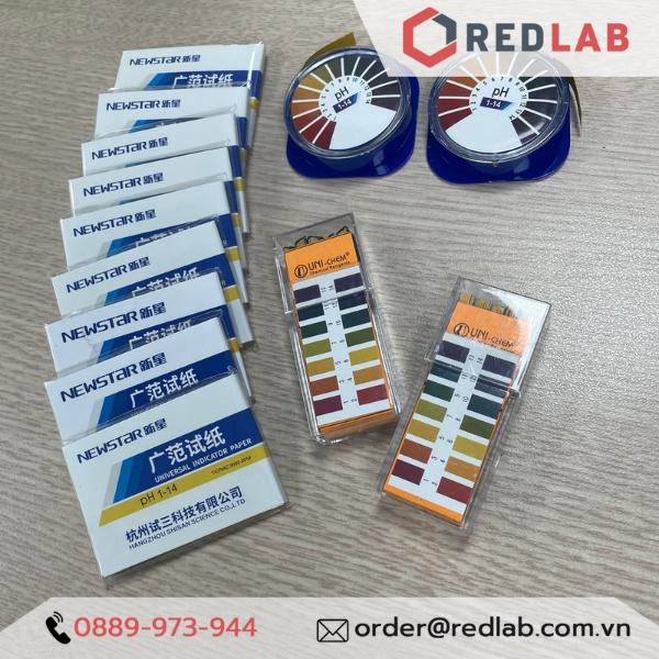 Giấy quỳ tím đo pH, chỉ thị màu pH 1 - 14 phòng thí nghiệm tép 80 tờ