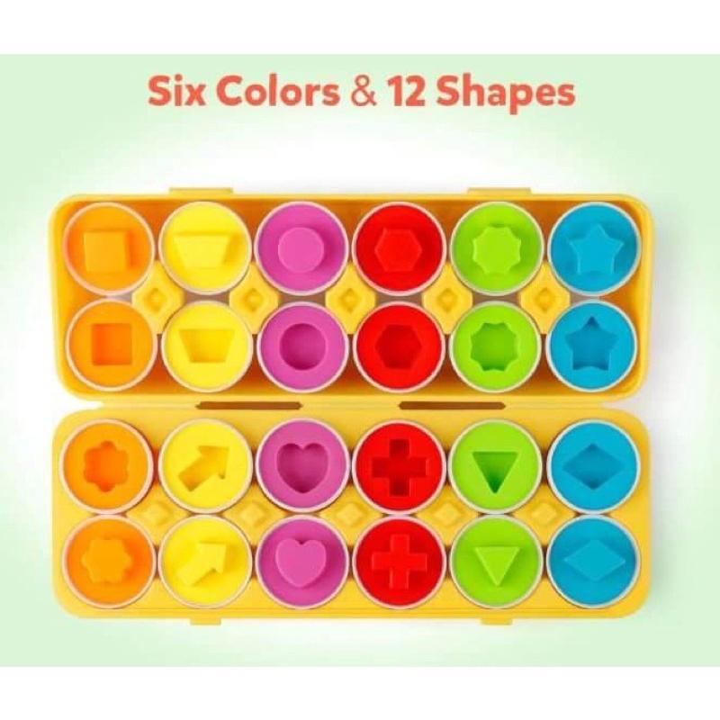 Trứng xoắn hình học Matching Egg giúp bé phát triển tư duy