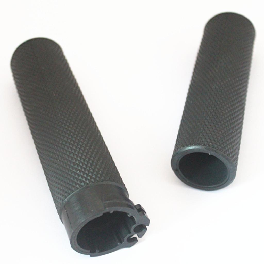2pcs Black 1'' Motorbike Antiskid Handlebar Grips Fit Harley Glide 883 1200 X 48