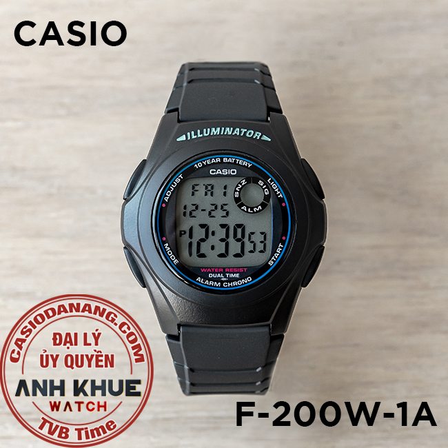 Đồng hồ nam dây nhựa Casio Standard chính hãng F-200 Series (40mm