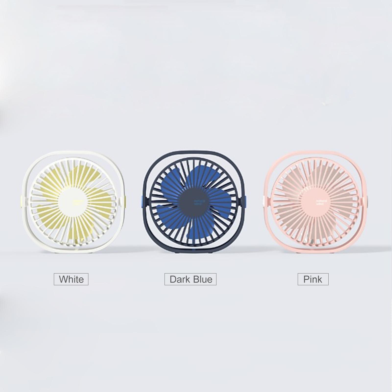 Quạt bàn mini di động xoay 360 °được hỗ trợ sạc USB