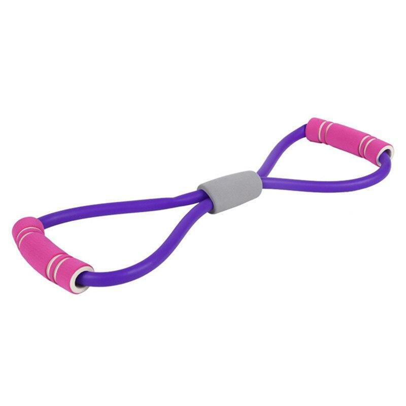 Yoga Gum Fitness Resistance 8 Word Chest Expander Rope Workout Muscle Fitness Rubber Elastic Bands for Sports Exercise