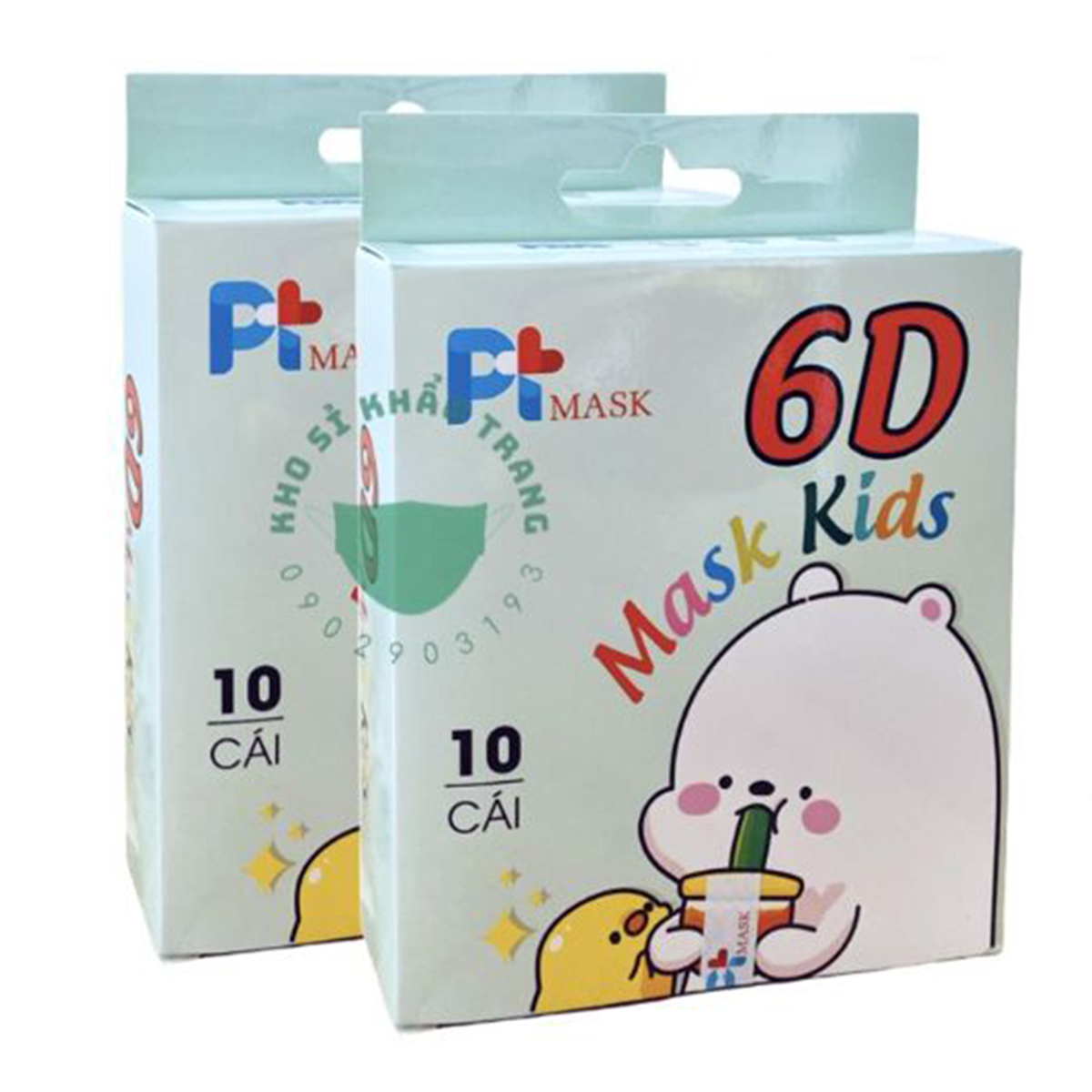 Hộp 10 Khẩu Trang Trẻ Em 6D PTMASK