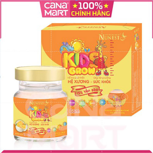 Lốc 6 lọ nước yến sào Nunest Kid 4 hương vị (70ml)