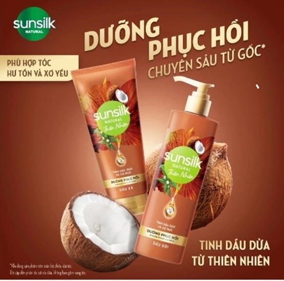 SUNSILK Dầu Gội Dưỡng Phục Hồi (Nâu) 380ml
