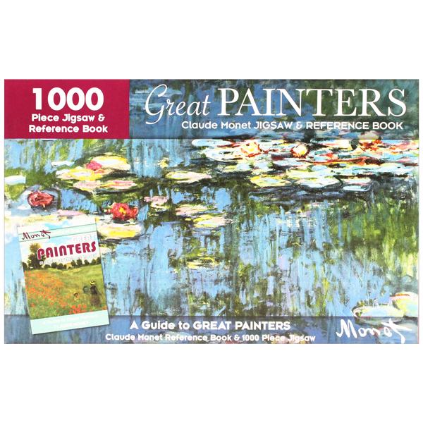 1000 Piece Jigsaw &amp; Reference Book: Great Painters Claude Monet