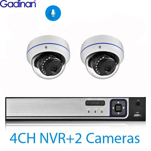 Gadinan 8CH 4K 8MP H.265 NVR Ultra FHD Hệ thống giám sát video qua mạng POE 8MP Camera an ninh IP chịu thời tiết Bộ camera quan sát Tích hợp ổ cứng: 4T