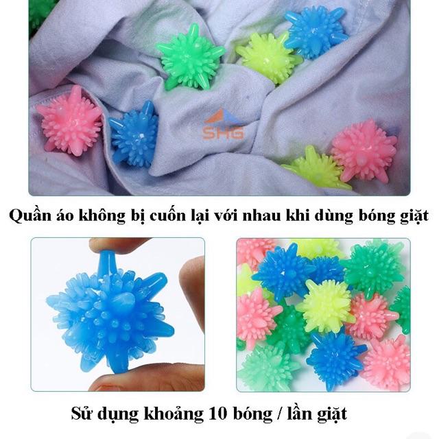 COMBO 10 BÓNG GIẶT GAI NHÍM CAO CẤP, KÍCH THƯỚC 5 CM, CHẤT LIỆU MỀM DẺO