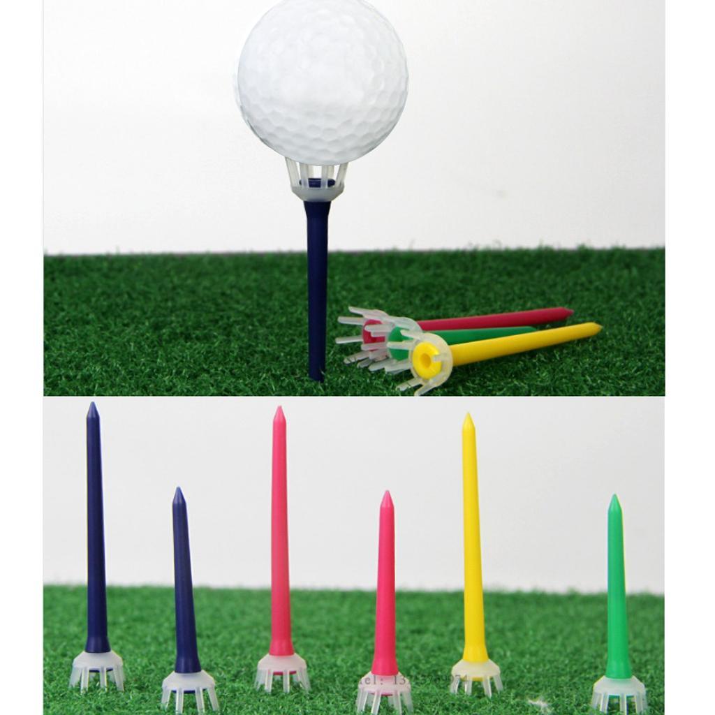 10pcs Golf Tee Crown Claw Tees 2 3/4'' Ball Holder Club Accessories 60mm