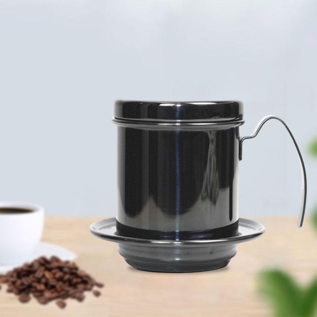 2Pcs Durable Coffee Pot & Spoon for Home Office Bar Kitchen Restaurant Cafe
