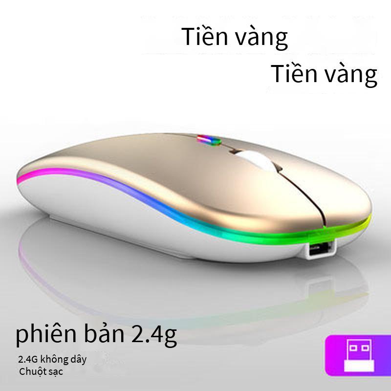 Chuột không dây 2.4G giá thấp nhất tắt tiếng chuột không dây hai chế độ bluetooth siêu mỏng phát sáng