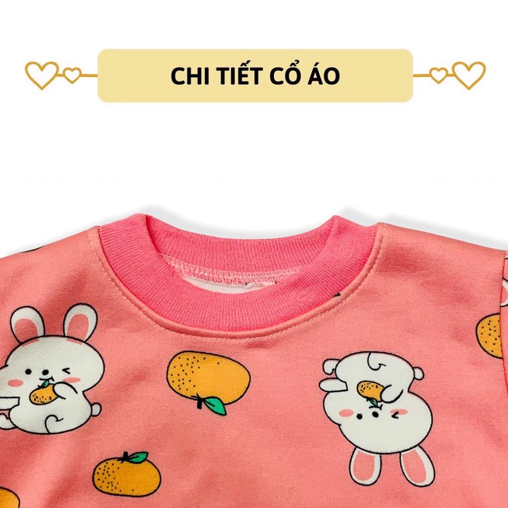 Bộ nỉ cho bé trai bé gái LYBABY bộ nỉ bông cho bé mềm mịn họa tiết BDT06