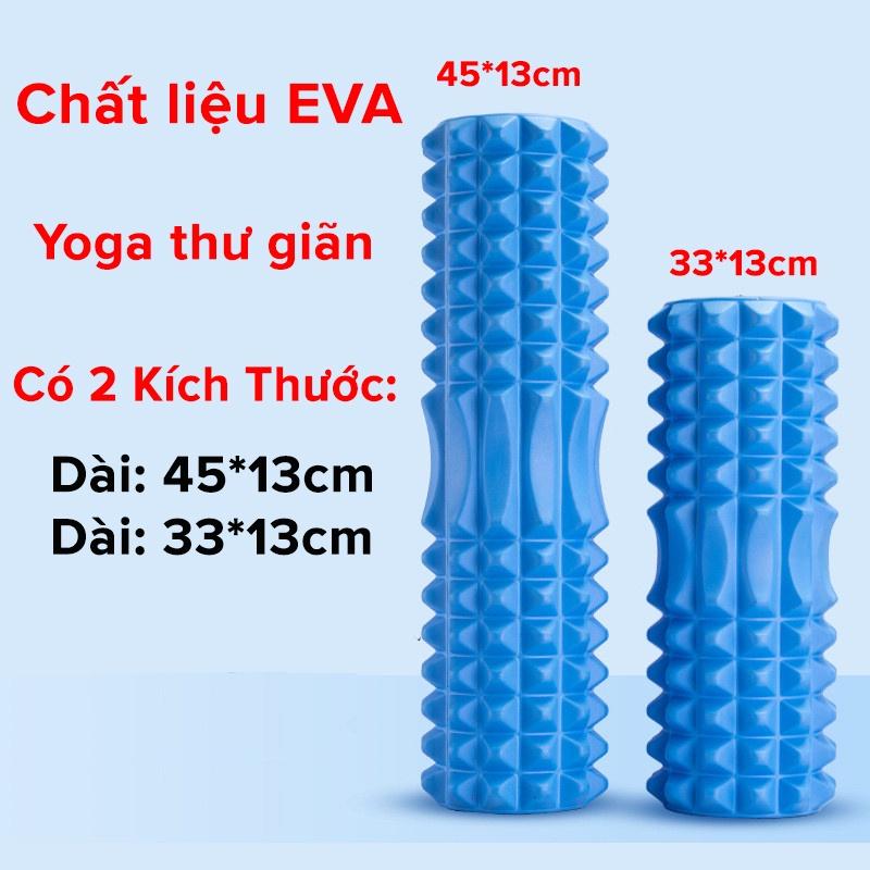 Con Lăn Yoga Massage Foarm Roller - Ống Trụ Lăn Xốp Tập Thể Thao Giãn Cơ Có gai Roam Rollet Cao Cấp Chính Hãng Amalife