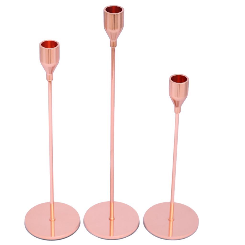 Metal Candlestick Tealight Holders Pillar Candelabra for Wedding Party Decor