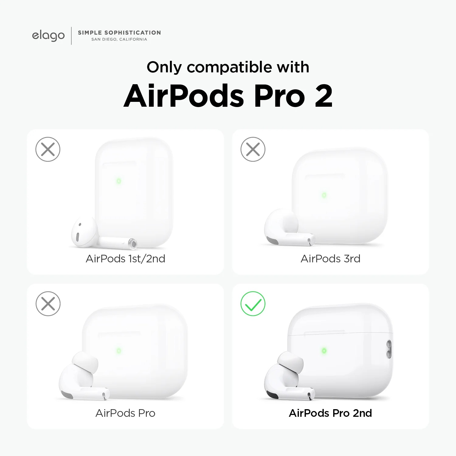 Ốp bảo vệ elago Silicone Basic cho AirPods Pro 2 - Hàng chính hãng