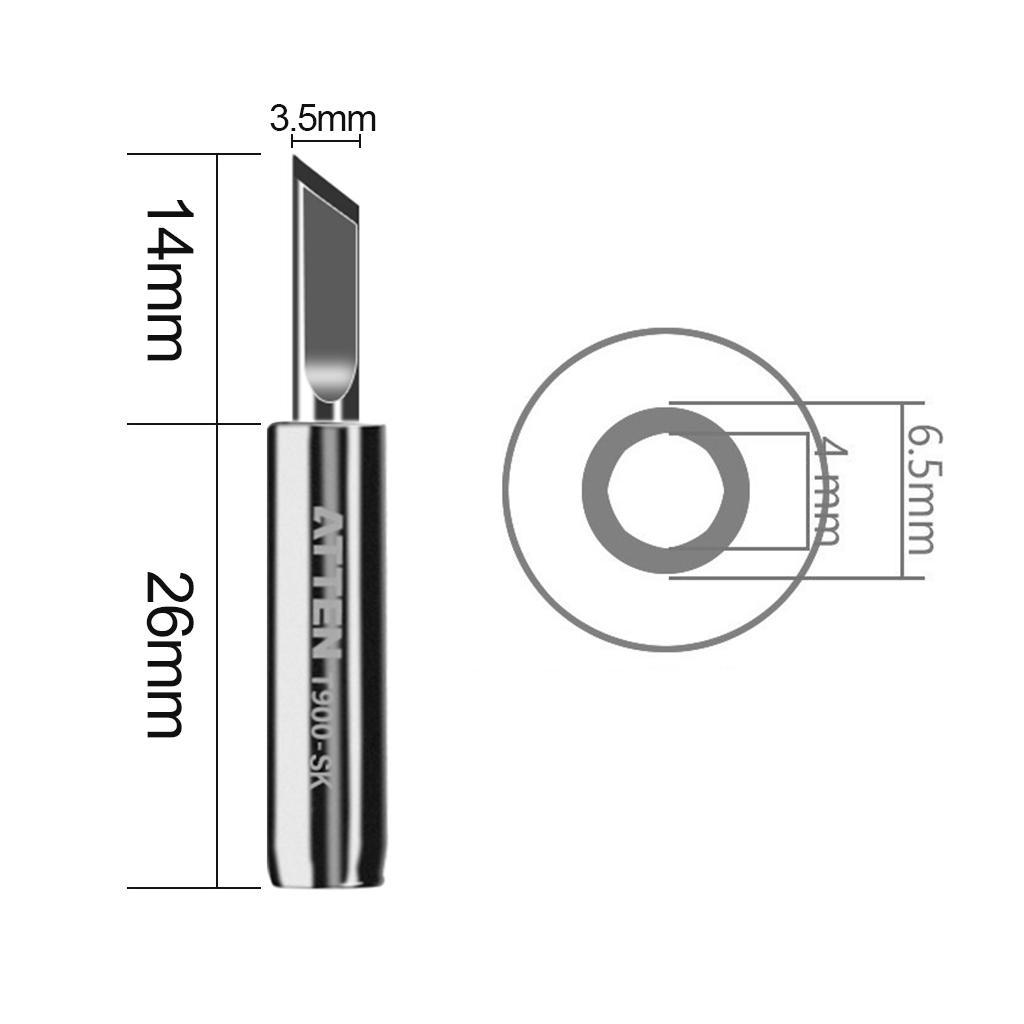 Brass Metal Solder Iron Tips 3.5mm for Hakko Soldering Rework Station Kit